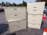 5 Drawer Lateral Filing Cabinet, 36'' x 18'' x 64'' and (2) 2 Drawer Latera