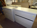 (3) 3 Drawer Lateral Filing Cabinets, 42'' x 18'' x 38.5''