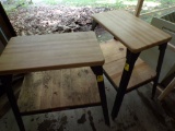 (2) Deluxe Work Tables, 24'' x 14'' Top, 27'' x 17'' Bottom Shelf (Garage)
