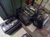(5) Batteries - Automotive, All Read Less Then 1 V (Garage)