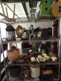 Contents of Wire Shelf (Marked G) - Hanging Solar Lanterns, Assorted Lawn/G
