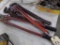 (3) 24'' Rigid Pipe Wrenches and a 30'' Porter No. 2 Bolt Cutter