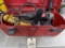 Tool Box with (3) 4 1/2'' Hand Grinders  - Metabo, (2) DeWalts, NOT TESTED