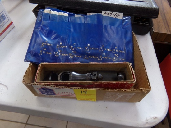 Box with 6 Pc. Set  of Adjustable Parallels, 1/2'' - 2 1/4'' and Starret Ja