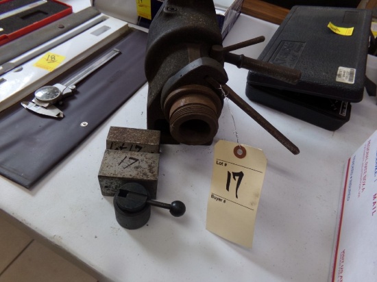 (2) 5-C Collet Blocks and Lever Closer and a Table Mount 5-C Collet Fixture