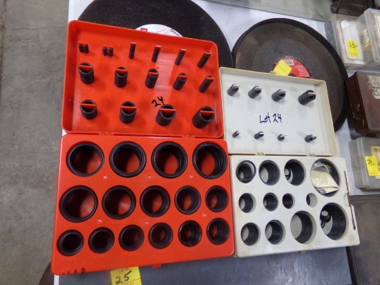 (2) Small Assortments of O-Rings in Red and White Boxes