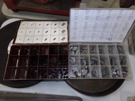 Woodruff Key Assortment and Set Screw Assortment in Clear and Brown Boxes