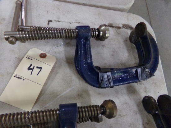(2) 4'' C-Clamps, Blue
