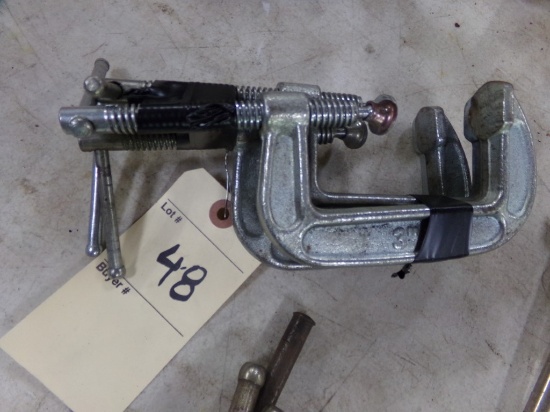 (4) 3'' C-Clamps, Chrome