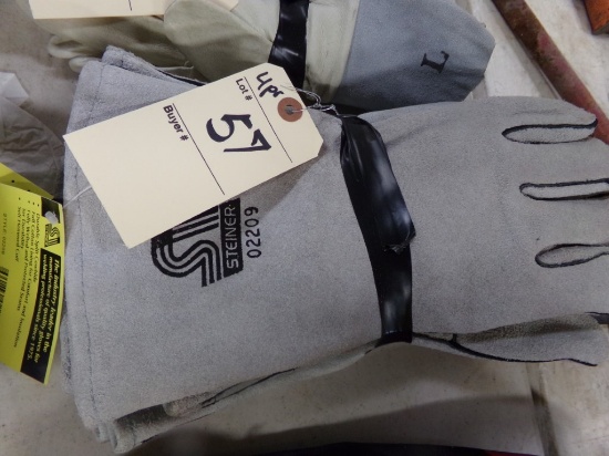 (4) Pair of New Split Leather Welding Gloves