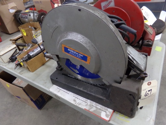Evolution 355 Raptor Metal Cutting Chop Saw with Extra New Carbide Blade, 1