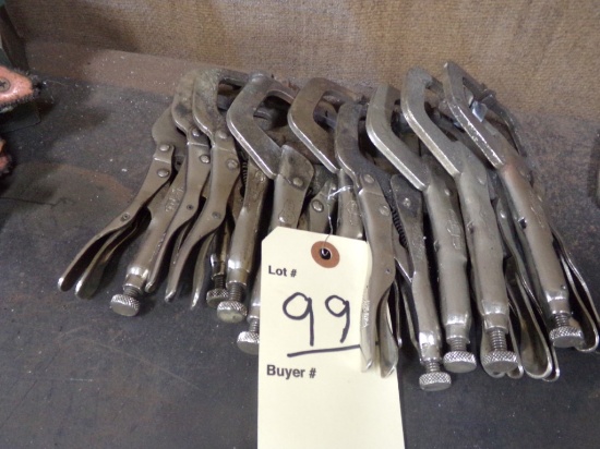 Group Of Small Vise Grip C-Clamps (6) Pieces