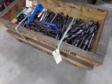 Large Wood Crate Of Big Drills, Morse Taper, Straight Shanks And Others (45