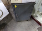 Gray Steel Cabinet, (1) 21'' x 16'' x 34'', (3) Shelves