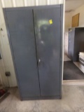 2-Door Steel Cabinet w/(6) Adjustable Shelves & Key