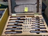 Spot Face/Center Bore Cutter Set With Arbor Inserts, In Wood Case