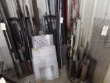 Group of Misc. Metal Stock and Rack in Corner  - Steel Tube, Solid Expanded