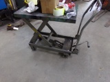 Hydraulic Lift Cart/Table Used for Welding, 20'' x 32'' x 33'', Lowers to A