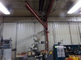 Gantry Crane with Red Dayton 500 LB Chain Electric Chain Hoist, About 11' B