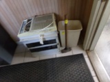 Vertical Window A/C Unit, Waste Basket and Sledge Hammer (Door Stop) (Offic