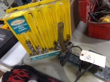 Hose Clamp Organizer with a Few Clamps and a Coolant Tank Oil Skimmer