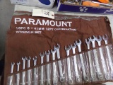 Paramount Combination Wrench Set. Metric, (16) Pcs., 6mm to 21mm
