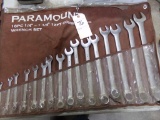 Paramount Combination Wrench Set. SAE, (16) Pcs., 1/4'' to 1 1/4''