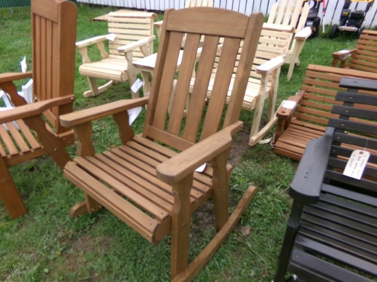 Mission Rocking Chair, Oak Stained, Amish Made (9266)