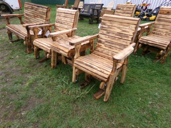 24'' Handmade Adirondack Style Glider (5649)