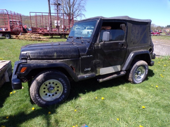 1997 Jeep Wrangler 4 x 4, Black, 5 Spd. Manual Trans., Soft Top, Hard Doors