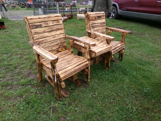 24'' Handmade Adirondack Style Glider (5648)