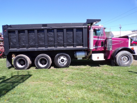 1987 Peterbilt Tri-Axle Dump Truck, Big Cam 400 Cummins, 9 Spd. Manual Tran