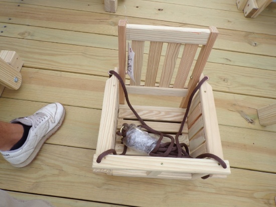 Unfinished Childs Swing, Amish Made (9277)