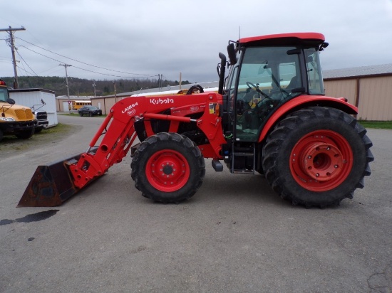 Kubota M5-111 4 WD Tractor with LA1854 Loader, Full Cab, Skid Steer Loader
