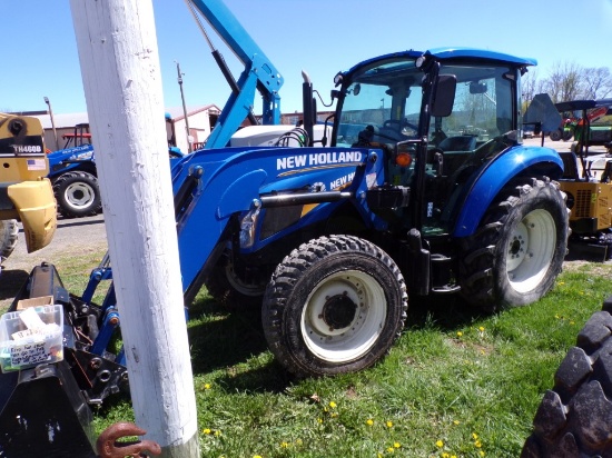 New Holland Powerstar 75 Utility Tractor w/710LU Loader w/SSL Bucket Couple