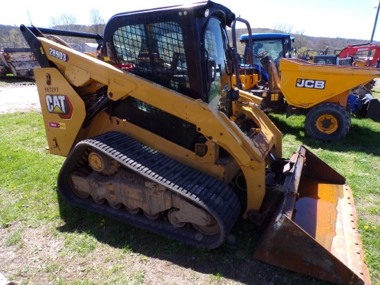 2020 Cat 289D3 Tracked Skid Loader, Full Cab, A/C, Pilot Controls, 2 Speed,