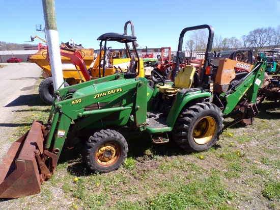 John Deere 4310 Tractor Loader Backhoe, 4wd, Hydro, 3000 Hours, MISSING GRI