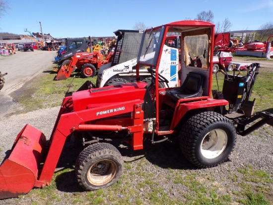 Power King Economy Tractor Loader Backhoe, 2wd, Kohler 20 Gas Engine, Runs
