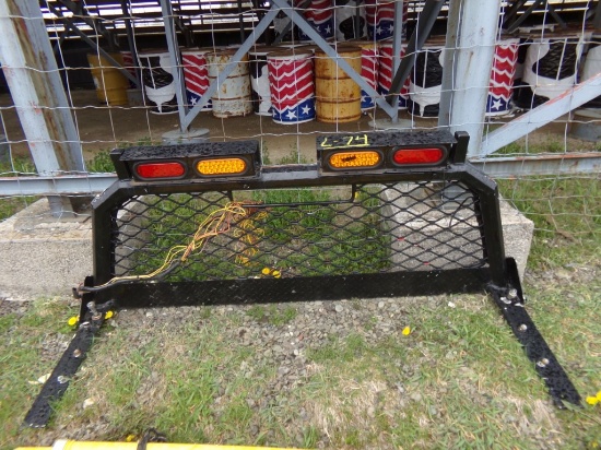 Black Headache Rack w/Light (5372)