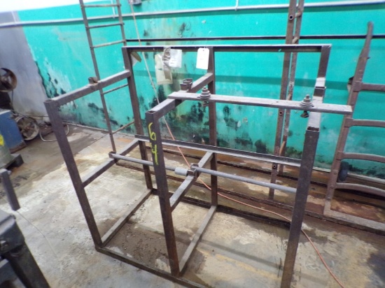 Steel Storage Rack, WOULD WORK WELL FOR WELDING TANKS, OR MAYBE SHORT STOCK