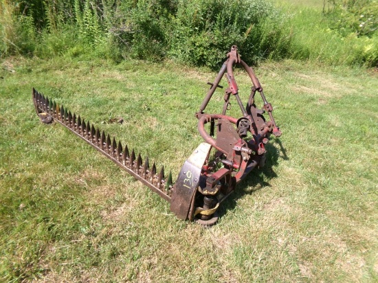 Red and Yellow 3 PT PTO Sickle Bar Mower, Looks in Decent Shape (Outside)