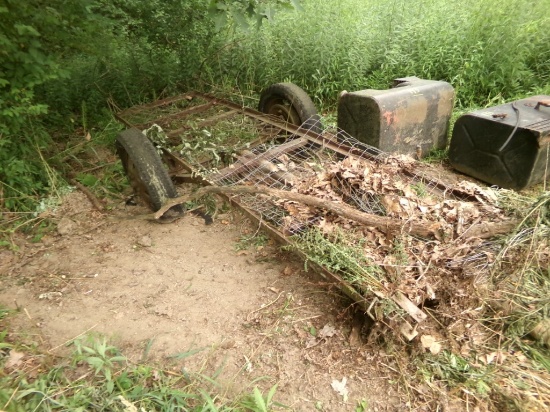 Single Axle Trailer Frame, Looks Like From A Manure Spreader (Across Road)