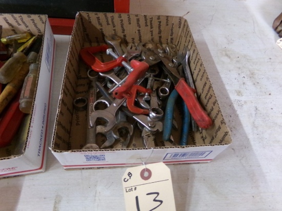 Box with Wrenches and a Few Misc. Tools