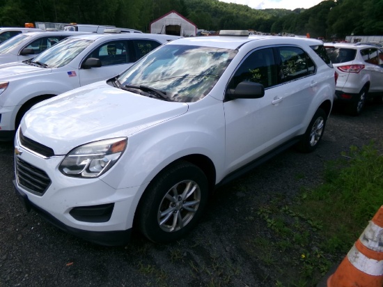 2017 Chevrolet Equinox LS AWD, White, 91,331 Miles, Vin#: 2GNFLEEK6H6255836