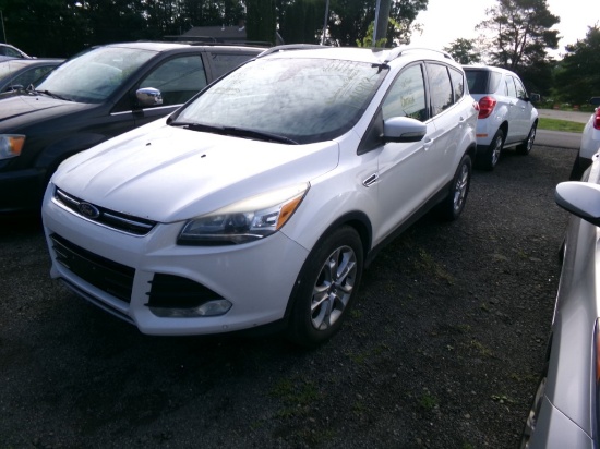 2015 Ford Escape Titanium 4wd, Leather, Sunroof White, 174,903 Miles, Vin #