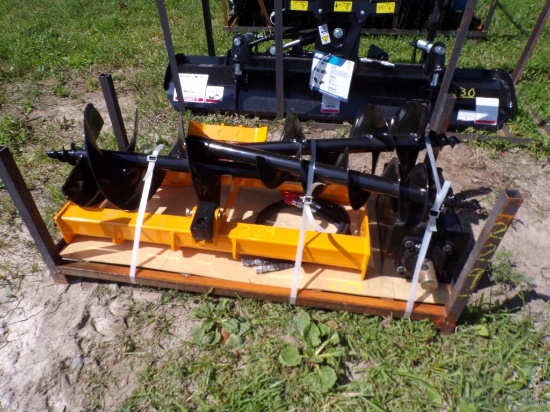 New Giyi Hyd. Skid Steer Auger Drive w/ 3 Bits. 8'', 12'', & 16'' (3RD ROW)