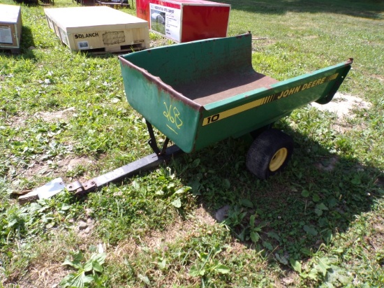 John Deere 10 Pull Behind Dumping Yard Cart- NO TAIL GATE (3RD ROW)
