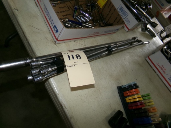 Snap On 1/2'' Breaker Bar and Asst. of 3/8'' Extensions