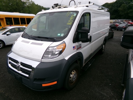 2017 Ram Promaster 1500 Ext. Cab Low Roof, White, 163,494 Miles, Vin # 3C6T