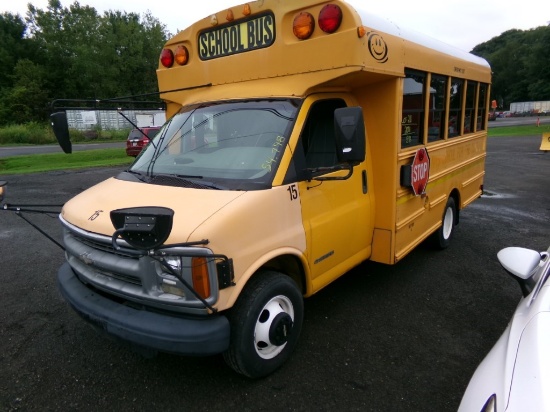 2001 Chevrolet School Bus, Yellow, 54,798 Miles, Vin # 1GBJG31F911192362, D